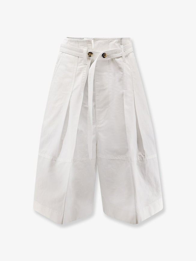 Bottega Veneta Cotton Bermuda Shorts Chalk