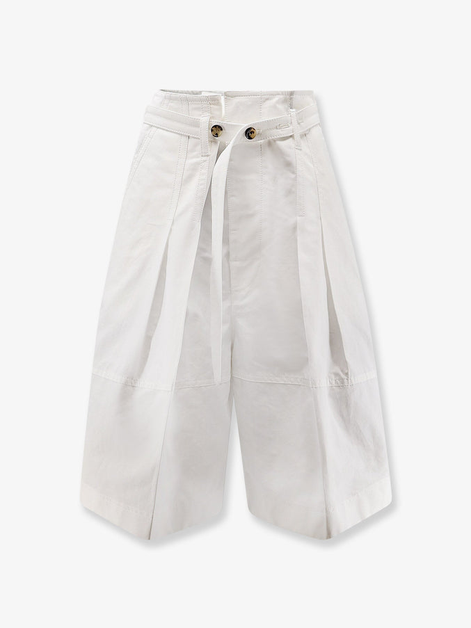 Bottega Veneta Cotton Bermuda Shorts Chalk