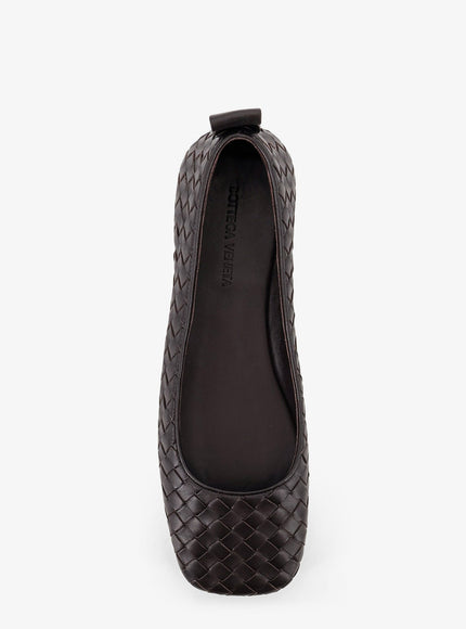 Bottega Veneta Charlotte Leather Ballerinas With Intrecciato Motif