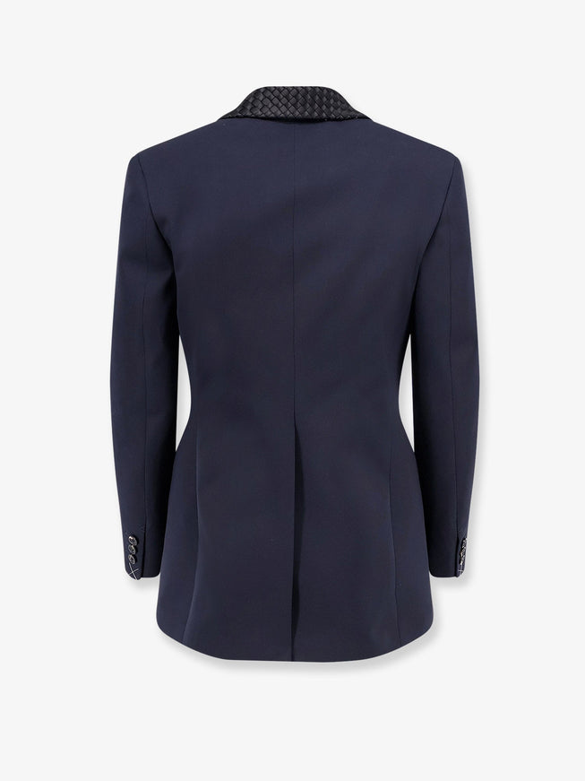 Bottega Veneta Wool Blazer With Intrecciato Detail