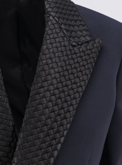Bottega Veneta Wool Blazer With Intrecciato Detail