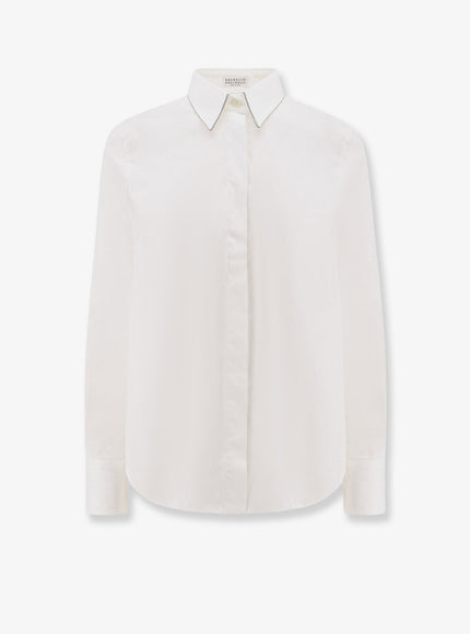 Brunello Cucinelli Cotton Blend Shirt White