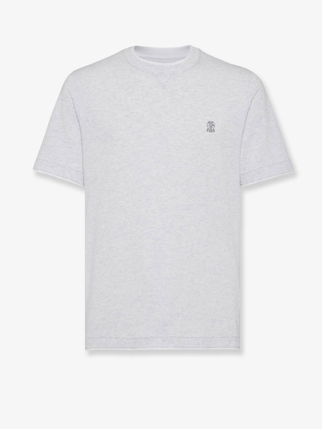 Brunello Cucinelli Cotton T-Shirt Perlabianco