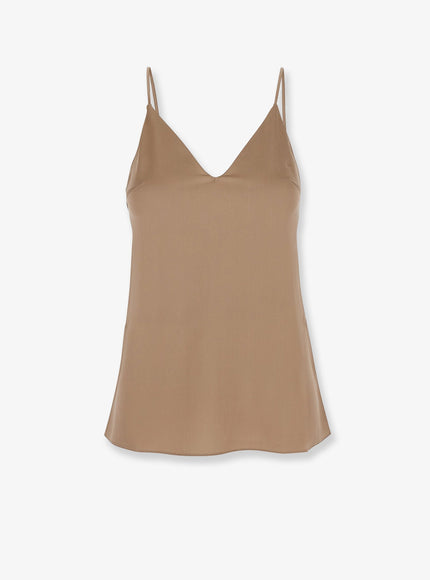 Brunello Cucinelli Stretch Silk Top Pralines