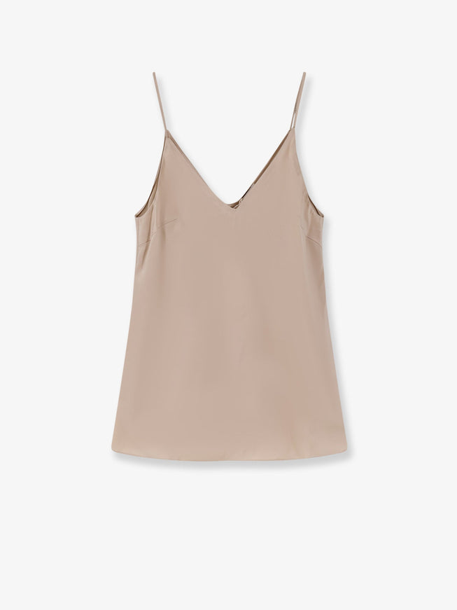 Brunello Cucinelli Stretch Silk Top Sand