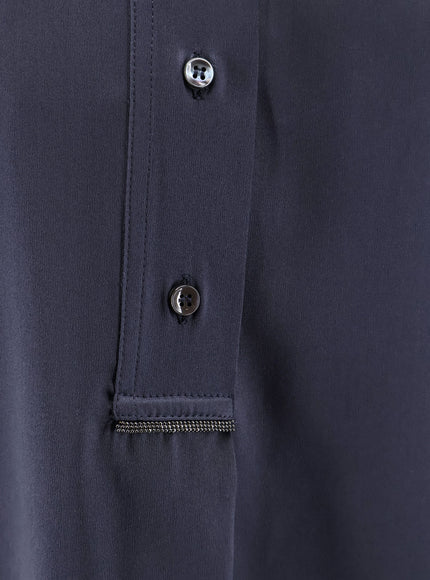Brunello Cucinelli Silk Shirt With Monili Detail