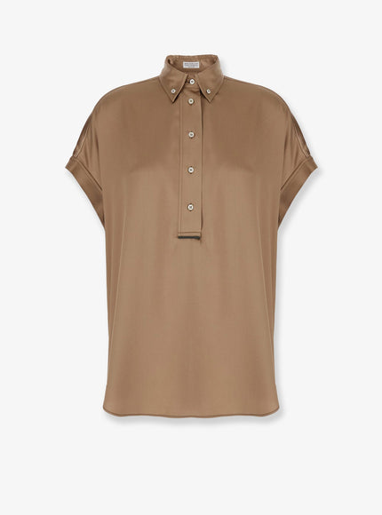 Brunello Cucinelli Silk Blend Shirt Pralines