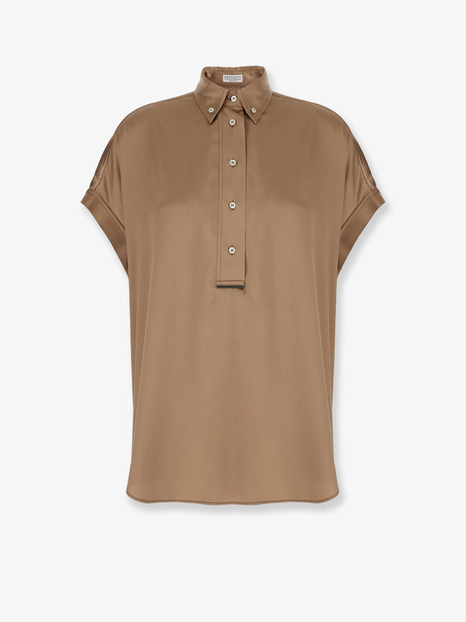 Brunello Cucinelli Silk Blend Shirt Pralines