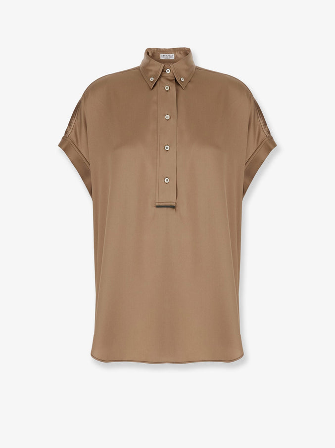 Brunello Cucinelli Silk Blend Shirt Pralines