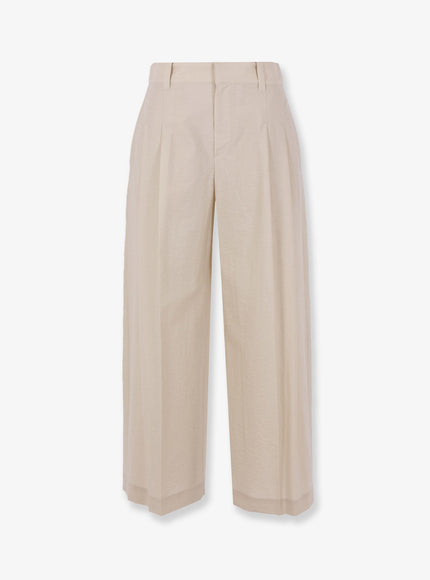 Brunello Cucinelli Cotton Blend Trousers Quartz