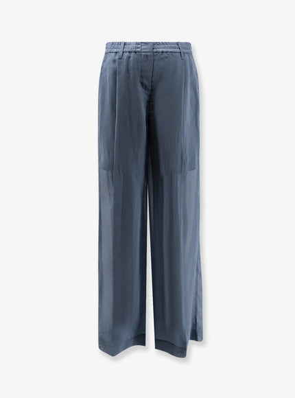 Brunello Cucinelli Cotton Trousers Artic Blue
