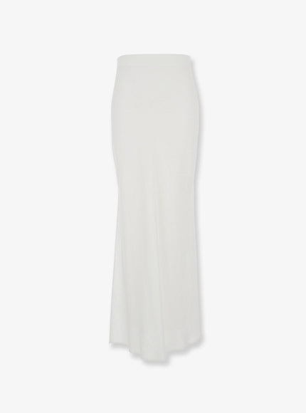 Brunello Cucinelli Satin Long Skirt Naturale
