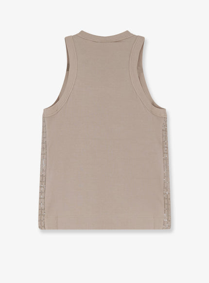 Brunello Cucinelli Dazzling Pattern Jersey Tank Top