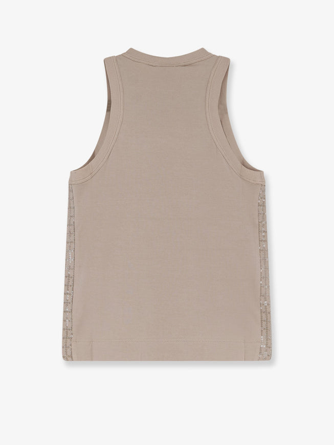 Brunello Cucinelli Dazzling Pattern Jersey Tank Top