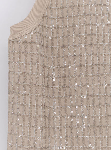 Brunello Cucinelli Dazzling Pattern Jersey Tank Top