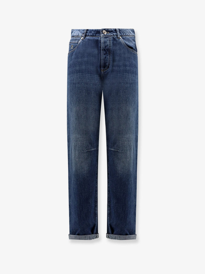 Brunello Cucinelli Leisure Fit Cotton Jeans Denim Medio