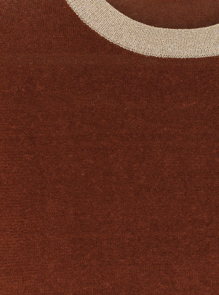 Brunello Cucinelli Linen Blend Sweater With Lurex Detail