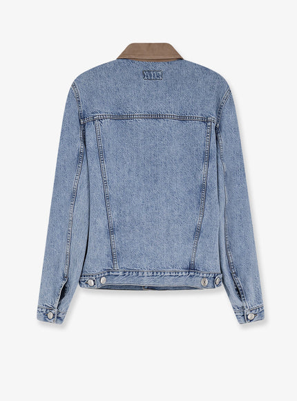 Brunello Cucinelli Denim Jacket With Suede Collar