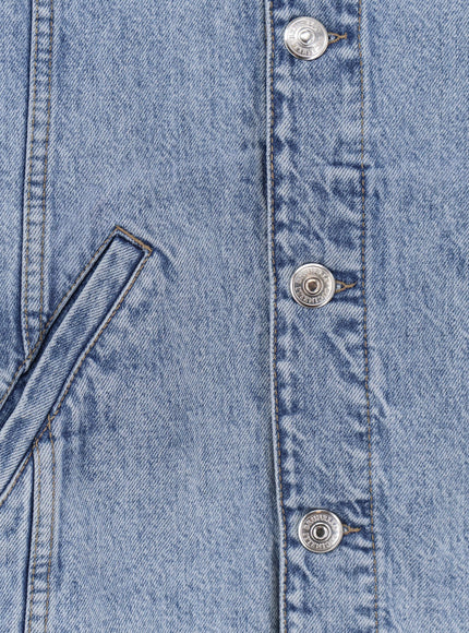 Brunello Cucinelli Denim Jacket With Suede Collar