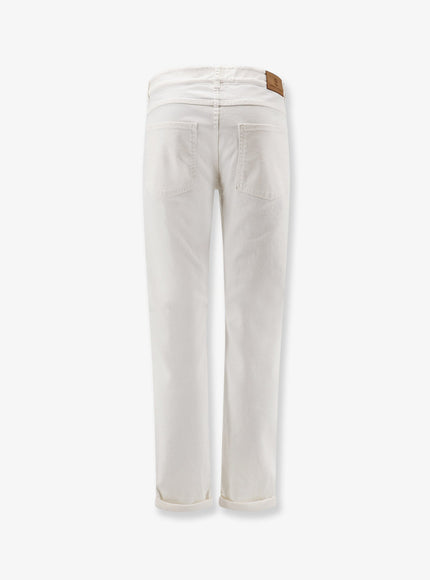 Brunello Cucinelli White Denim Trousers