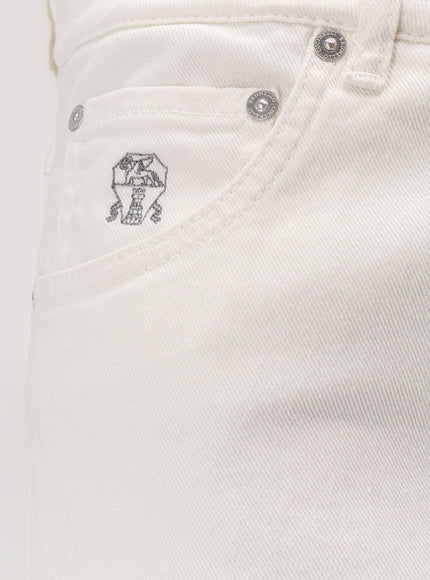 Brunello Cucinelli White Denim Trousers