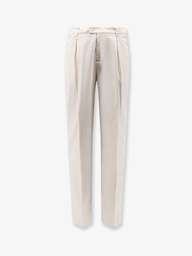 Brunello Cucinelli Stretch Cotton Trousers Englishwhite