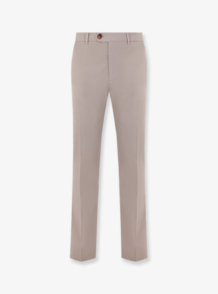 Brunello Cucinelli Stretch Cotton Trousers Kaky
