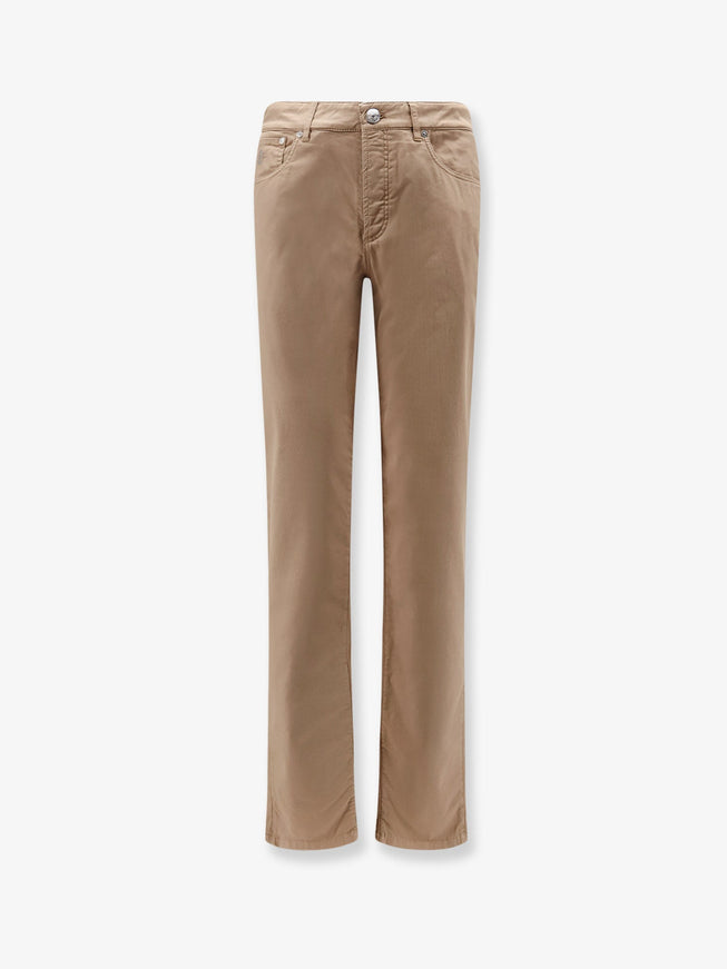 Brunello Cucinelli Stretch Cotton Trousers Biscotto