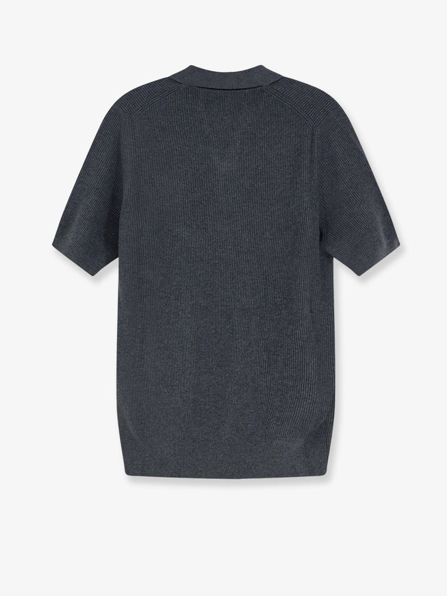 Brunello Cucinelli Cotton Polo Shirt With Ribbed Knit