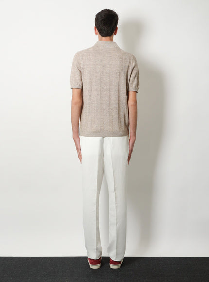 Brunello Cucinelli Linen And Cotton Blend Polo Shirt
