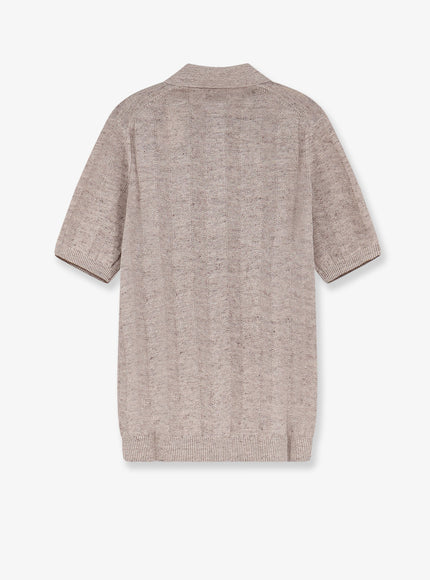 Brunello Cucinelli Linen And Cotton Blend Polo Shirt