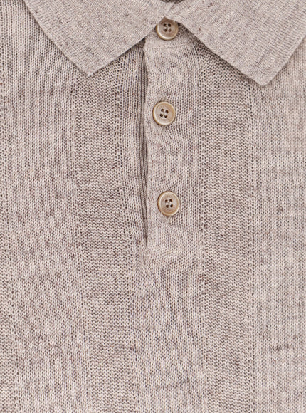 Brunello Cucinelli Linen And Cotton Blend Polo Shirt