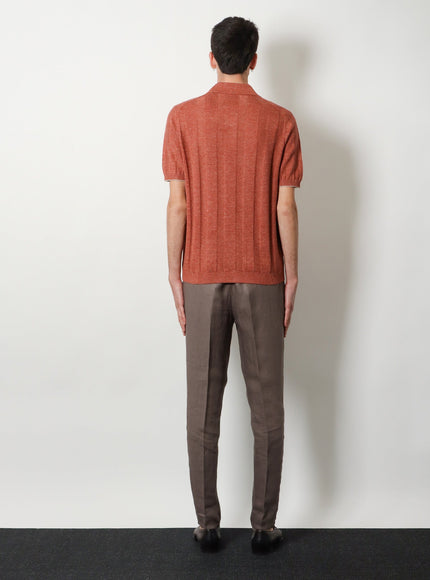 Brunello Cucinelli Linen And Cotton Blend Polo Shirt