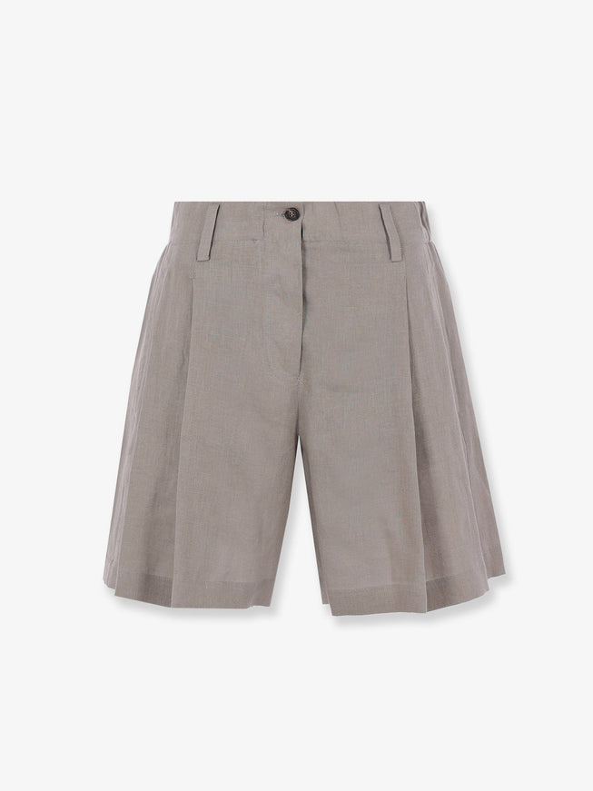 Brunello Cucinelli Linen Shorts Kaki