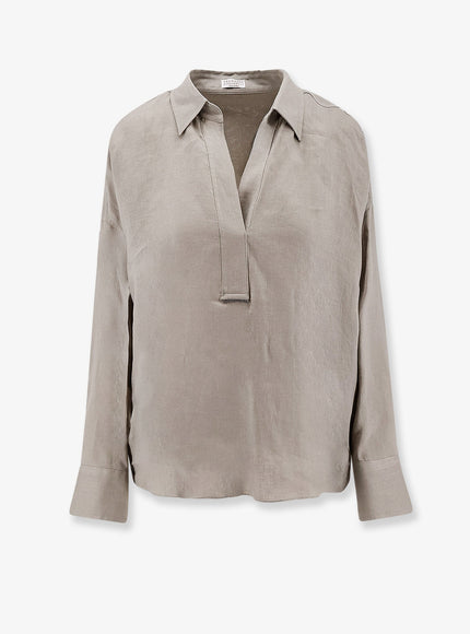 Brunello Cucinelli Linen Shirt S Kaki