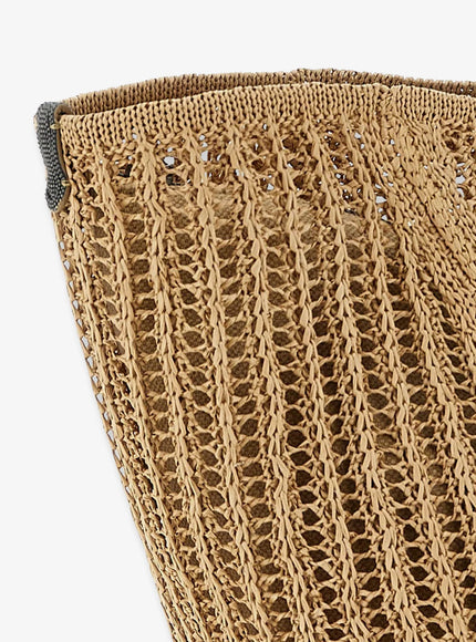 Brunello Cucinelli Bc Duo Raffia Shoulder Bag