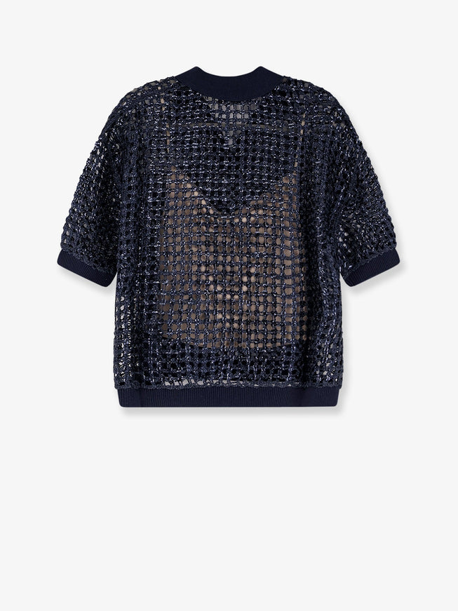 Brunello Cucinelli Silk And Linen Sweater With Sequins