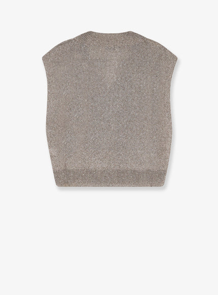 Brunello Cucinelli Sleeveless Linen Blend Sweater