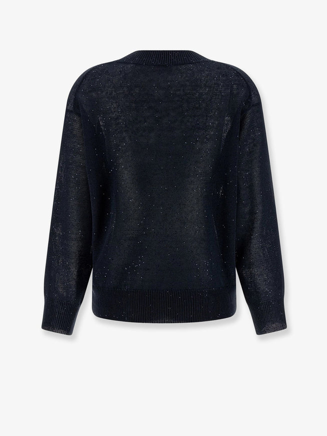 Brunello Cucinelli Dazzling Linen And Cotton Blend Sweater