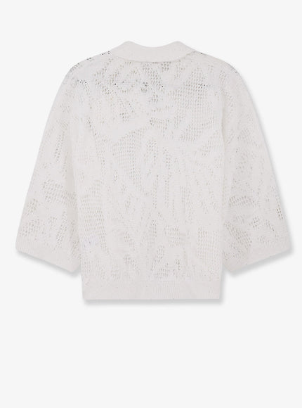 Brunello Cucinelli Linen And Cotton Sweater With All-Over Sequin Motif