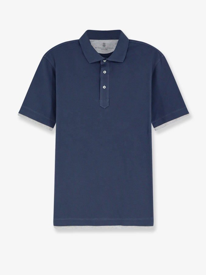 Brunello Cucinelli Cotton Polo Shirt Denimperla