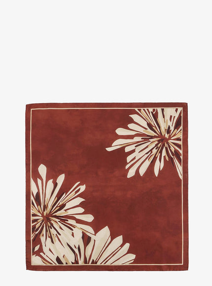 Brunello Cucinelli Silk Foulard Uni Bordeaux