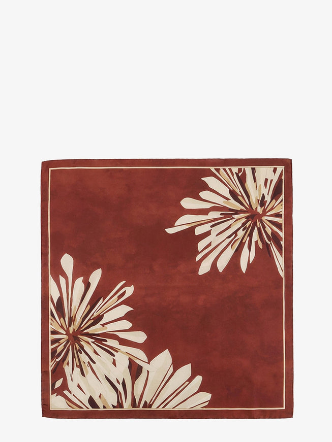 Brunello Cucinelli Silk Foulard Uni Bordeaux