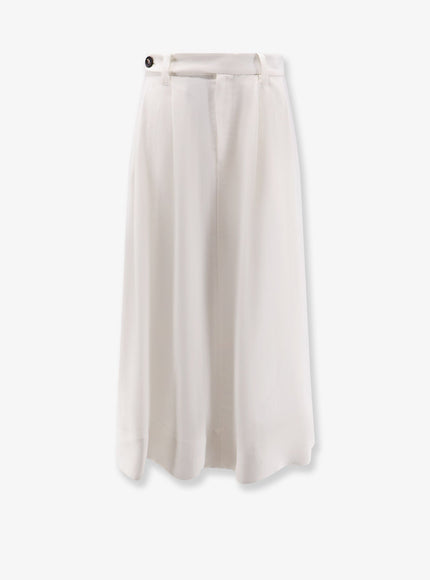 Brunello Cucinelli Viscose And Linen Skirt 42 Natural