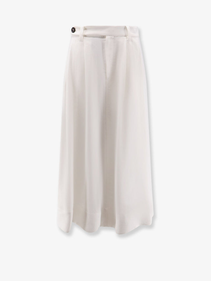 Brunello Cucinelli Viscose And Linen Skirt 42 Natural