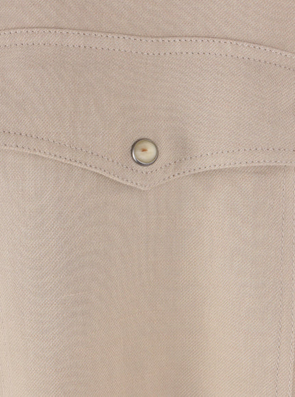Brunello Cucinelli Viscose And Linen Shirt