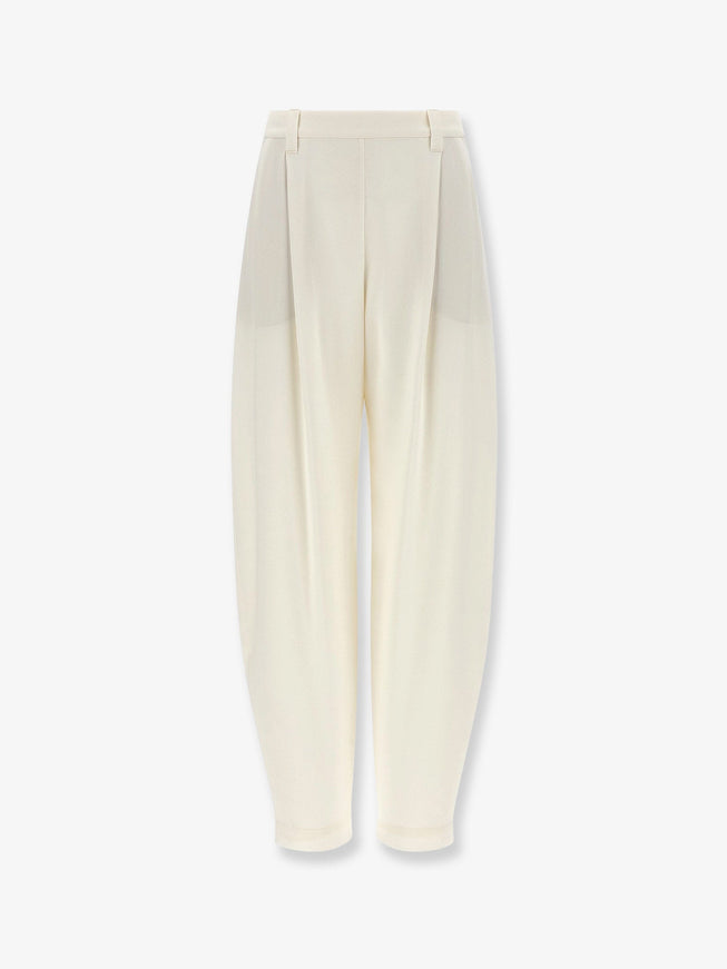 Brunello Cucinelli Viscose And Linen Trousers Naturale