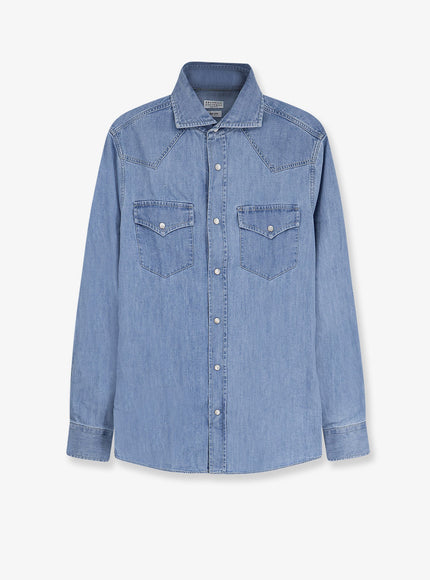 Brunello Cucinelli Denim Shirt Sabbia
