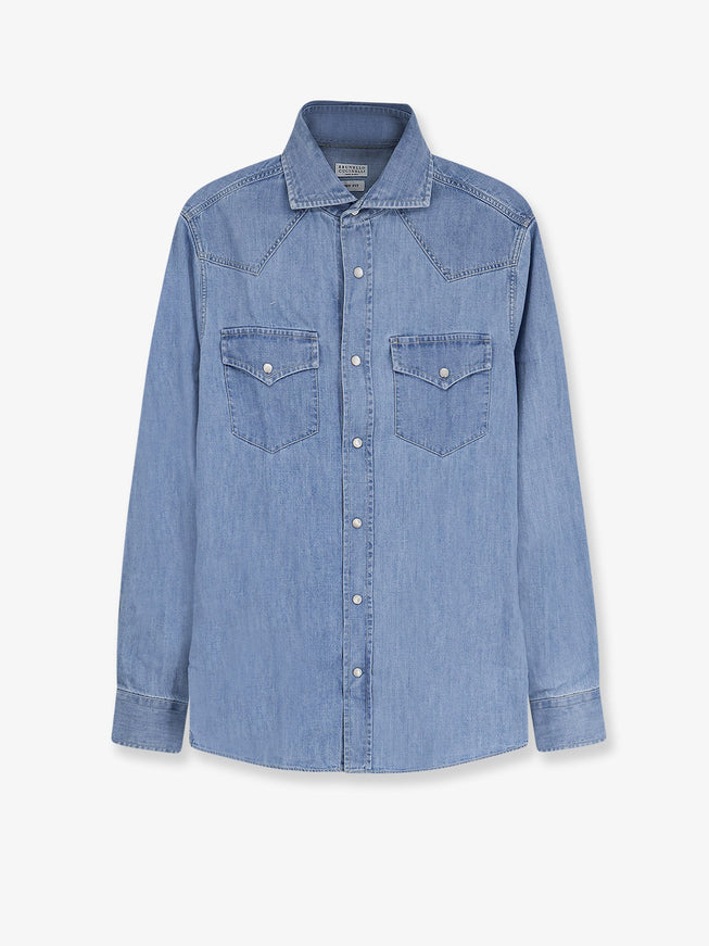 Brunello Cucinelli Denim Shirt Sabbia