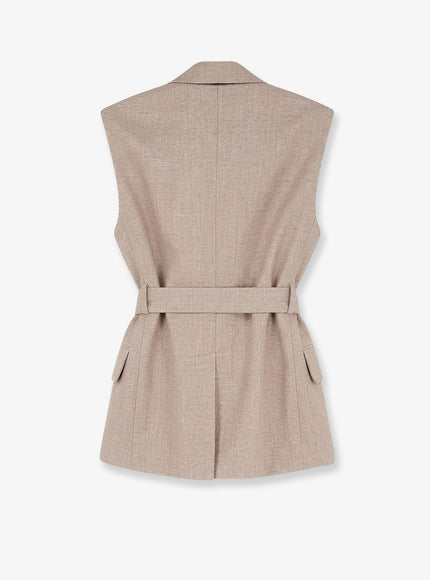Brunello Cucinelli Sleeveless Linen Blazer